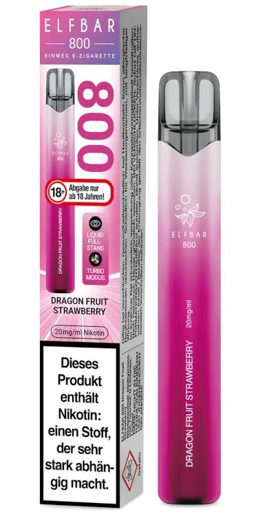 ELF Bar 800 Dragon Fruit Strawberry 20mg 1 Packung 1 Stück