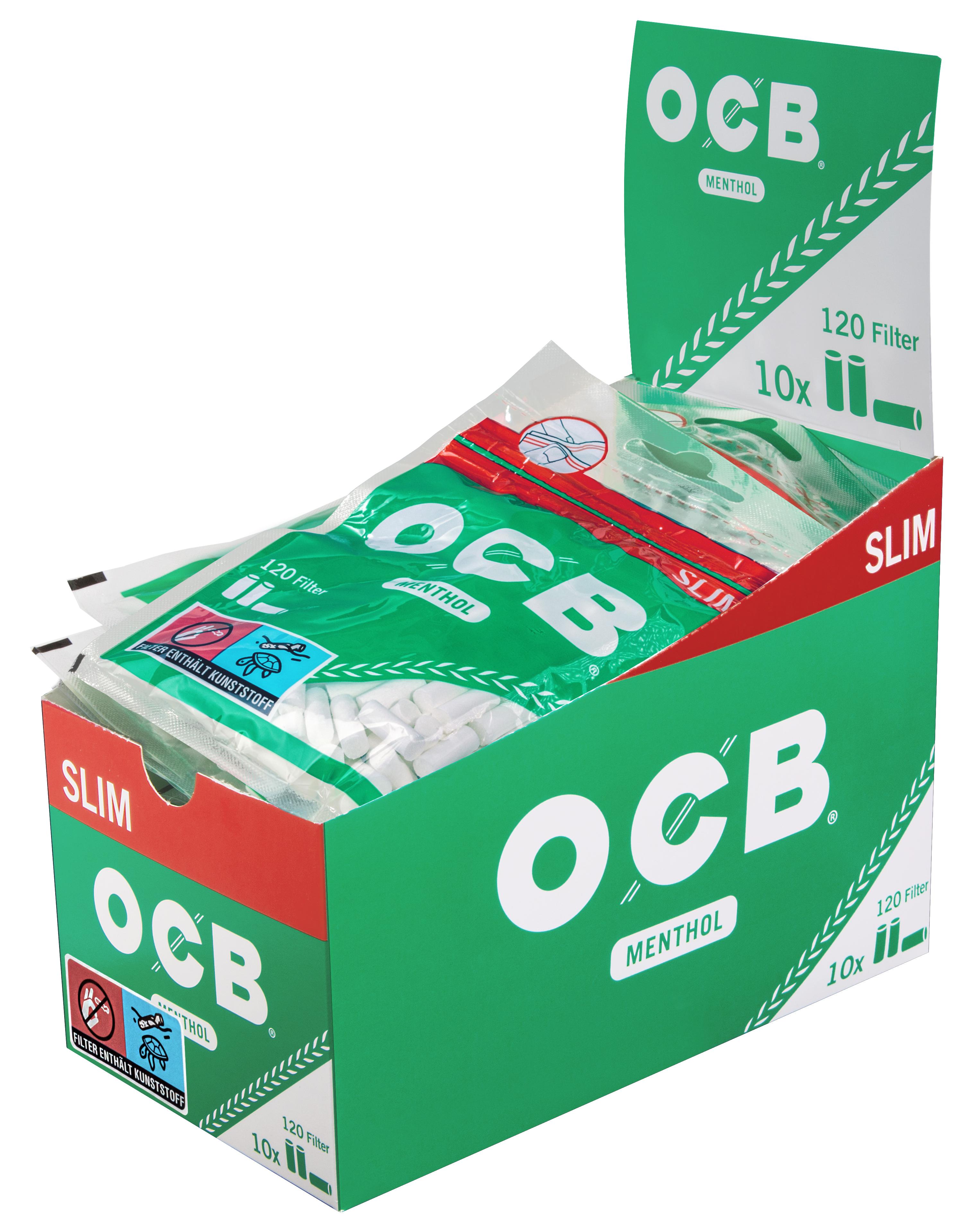 OCB Drehfilter Menthol Slim 1 Stange 10x120 Stück