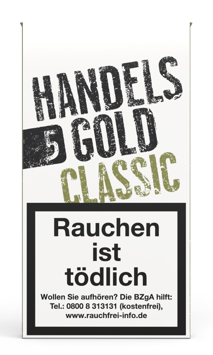 Handelsgold Zigarillos 218 Classic Stange mit 10 Packungen, mild-feinwürzigem Geschmack und klassischem Tabakaroma.