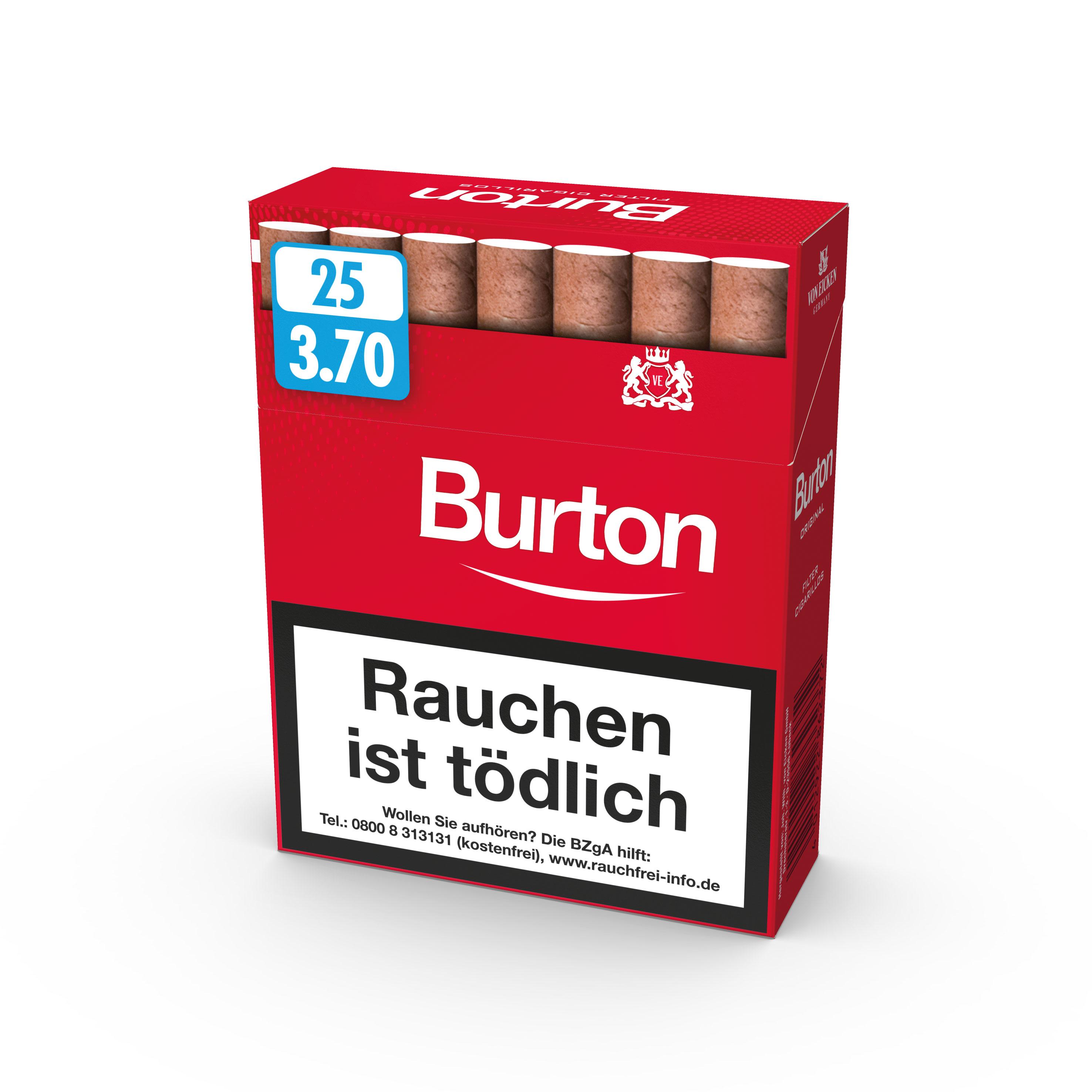 Burton Original Filter Zigarillos XL 1 Packung