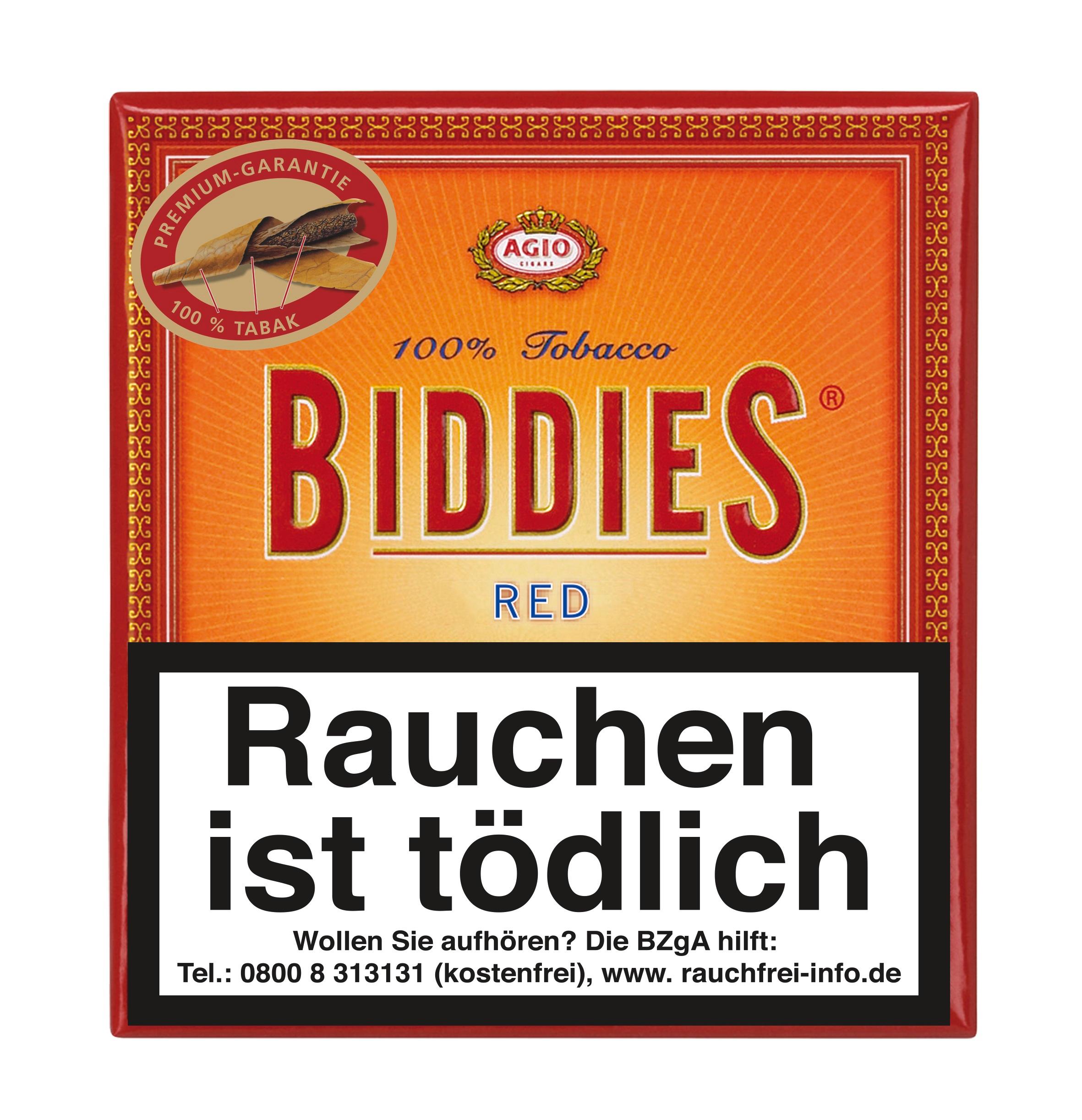 Agio Biddies Zigarillos 100% Red 1 Packung