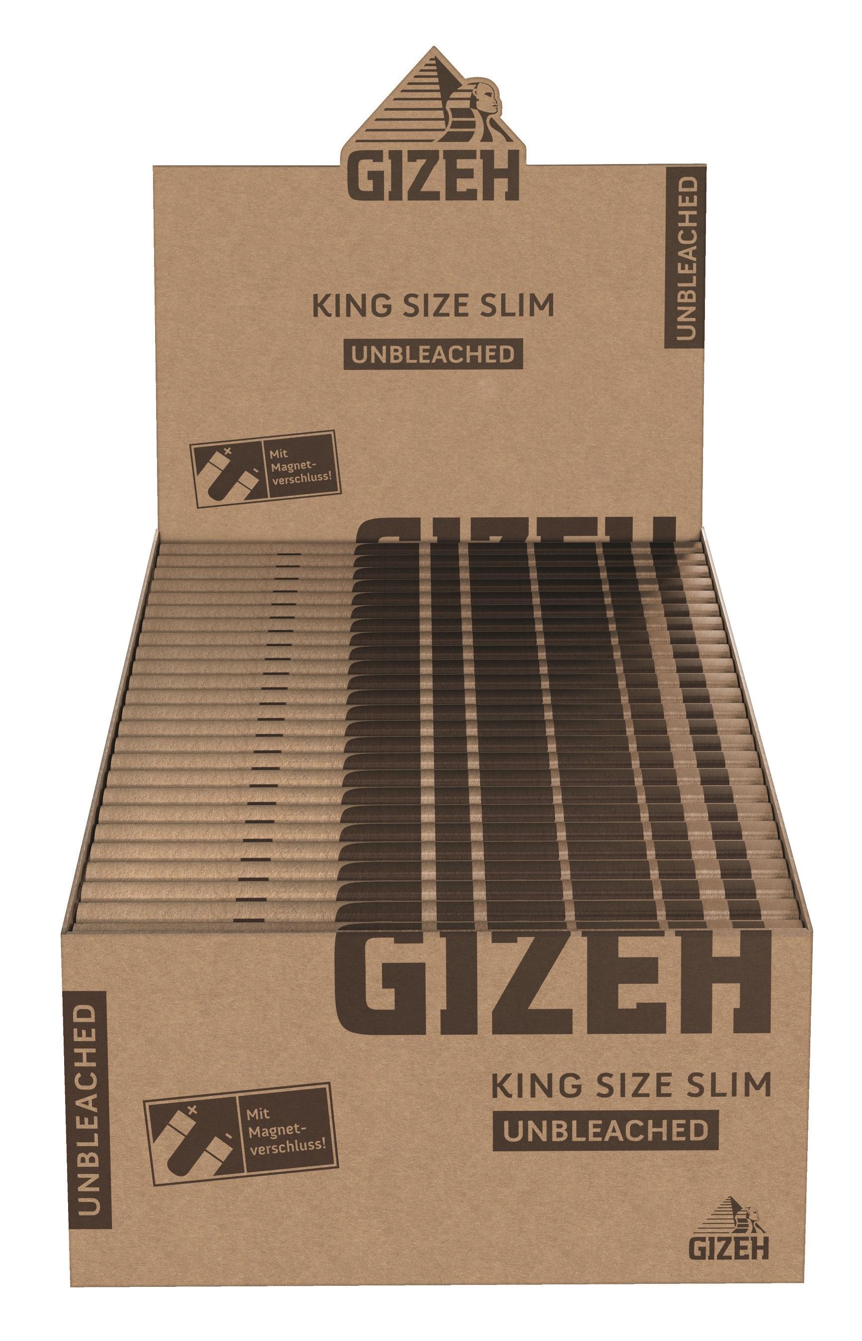 Gizeh Unbleached King Size Slim 50er 1 Gebinde 50x34 Stück