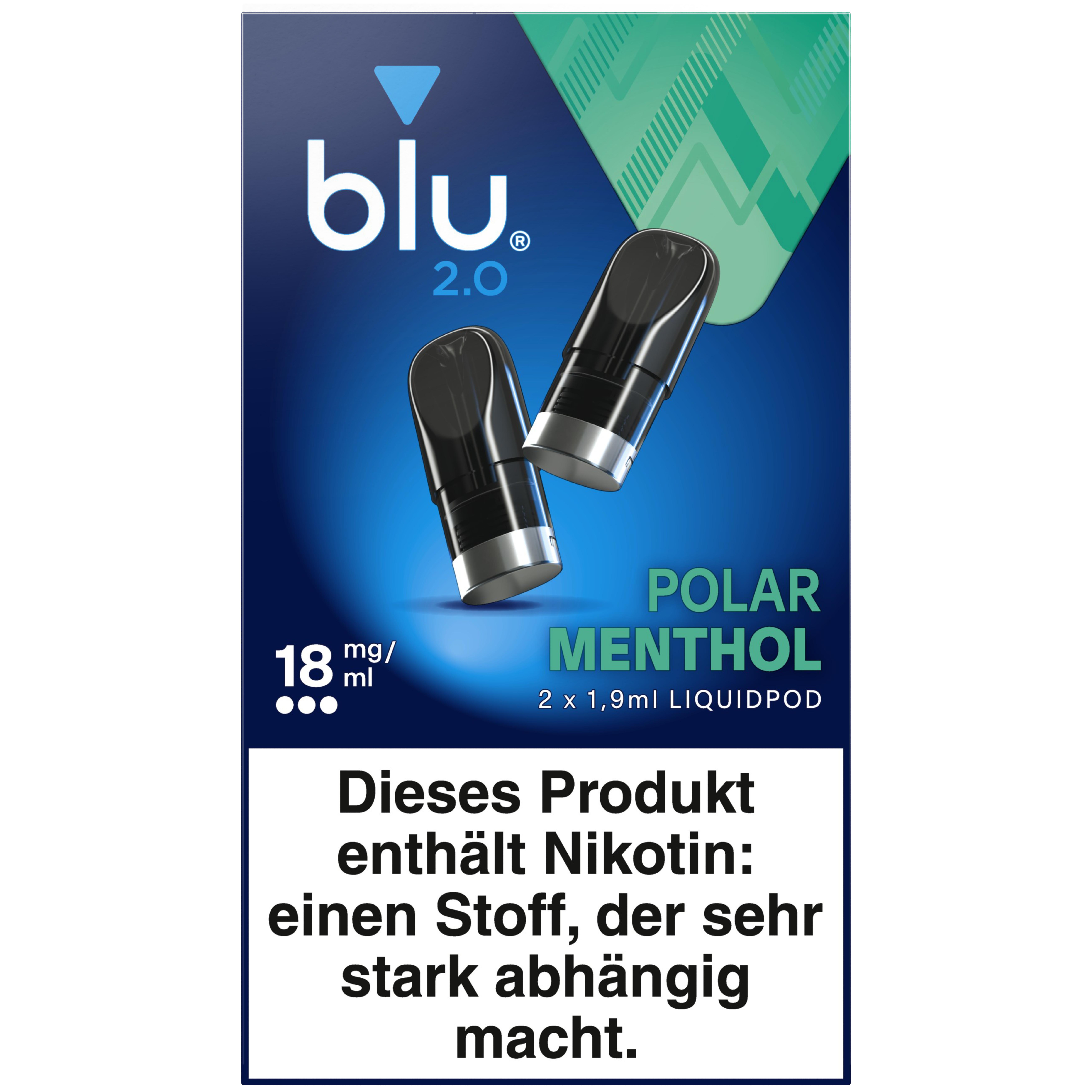 blu 2.0 Liquipod Polar Menthol 18mg 1 Packung 2 Stück