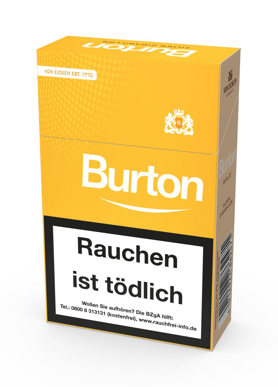 Burton Gold Zigarillos L (Vanilla) 1 Stange 10x17 Stück