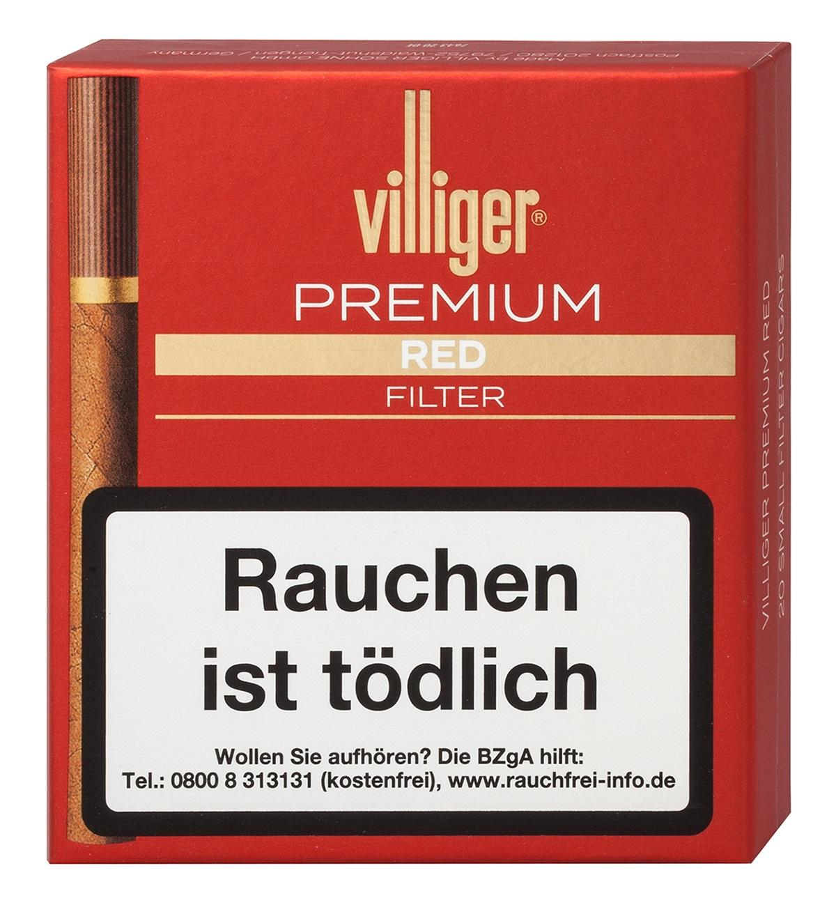 Villiger Zigarillos Premium Vanilla Filter (Red) 1 Packung