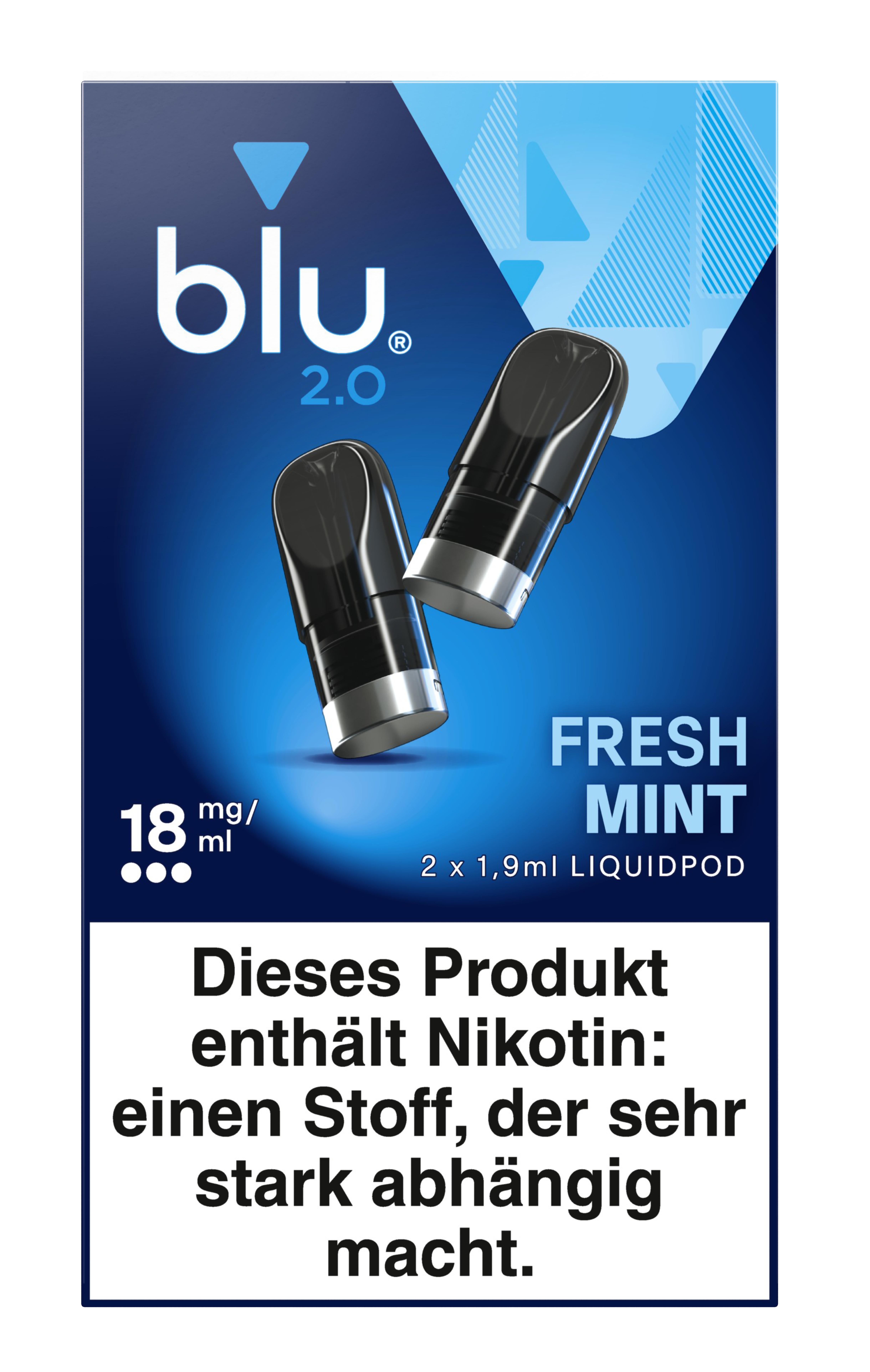 blu 2.0 Liquipod Fresh Mint 18mg 1 Packung 2 Stück