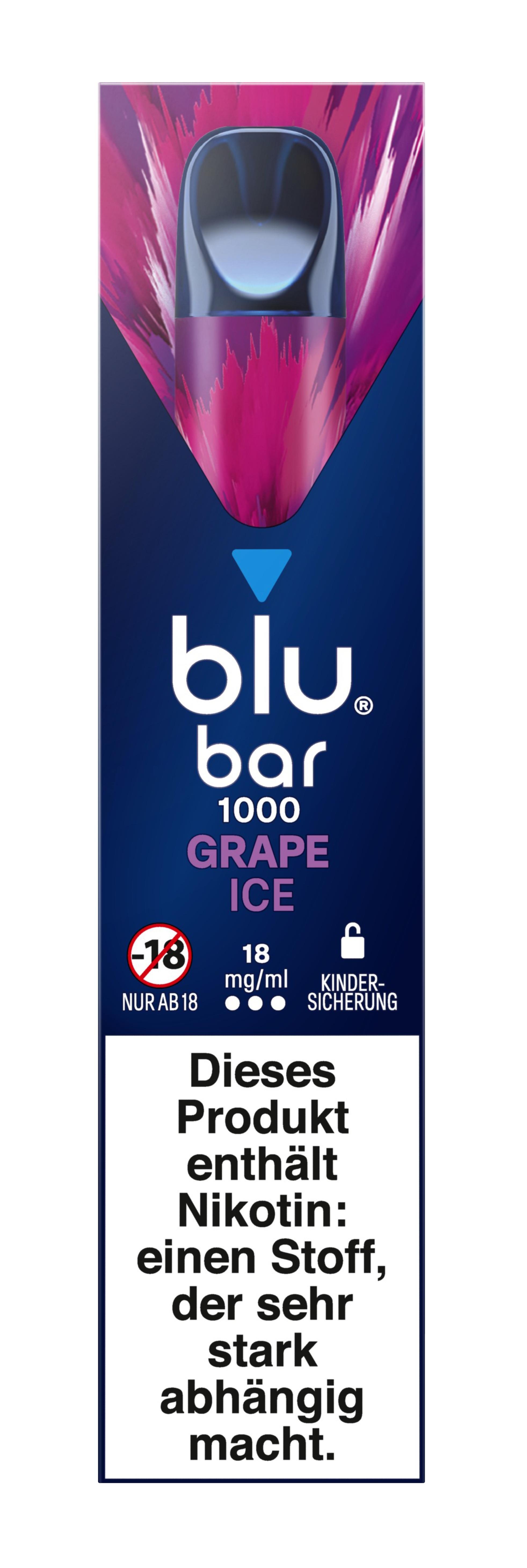 blu bar Grape Ice 18 mg 1 Packung 1 Stück
