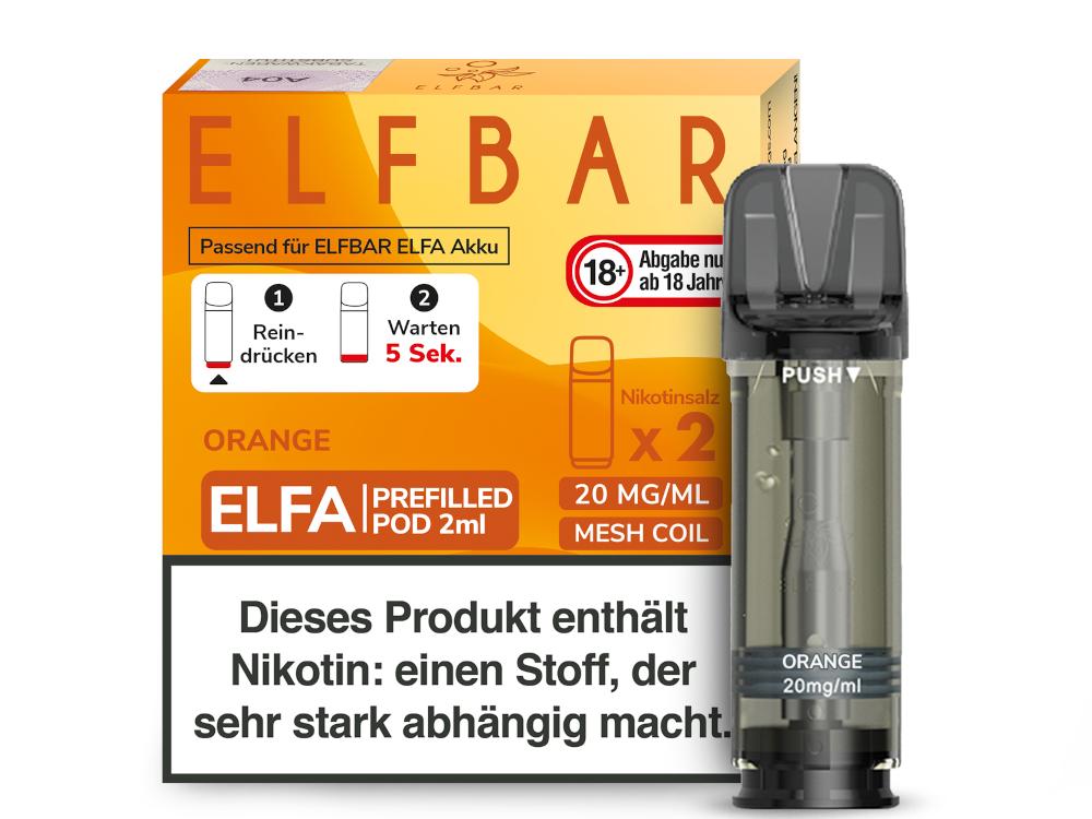 Elfbar ELFA Pods 20mg Nikotin, passend für ELFA Akku, magnetische Fixierung, 2 Stück.