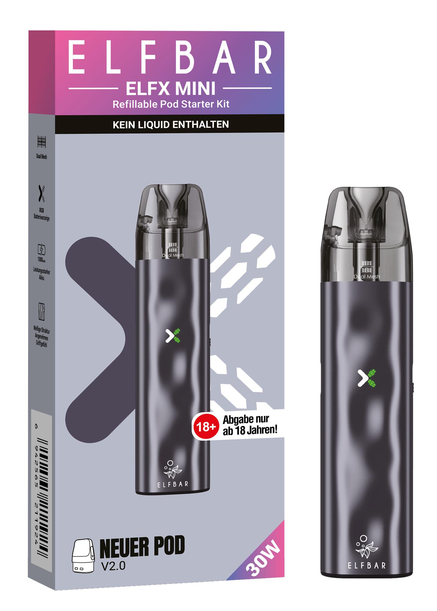 Elfbar Elfx Mini Set Grey 1 Packung 1 Stück
