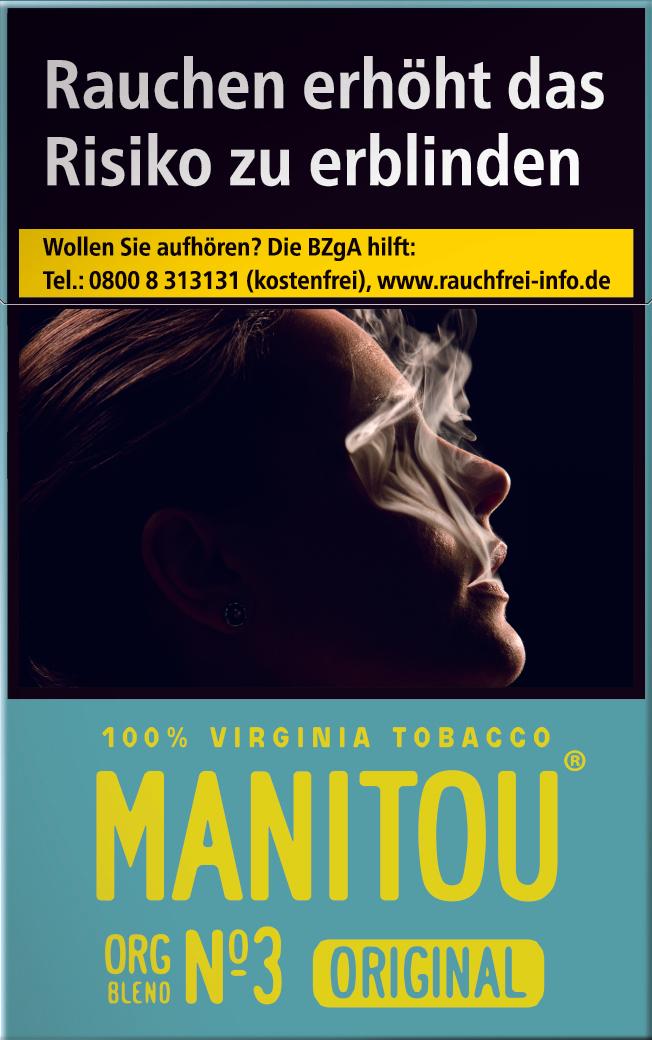Manitou Zigaretten Organic No. 3 Sky 1 Packung