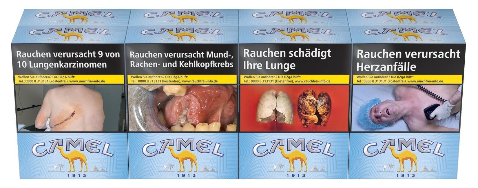 Camel Blue XXL Zigaretten 1 Stange American Blend aus Virginia, Burley und Orient Tabak mit 8 Packungen á 25 Stück.