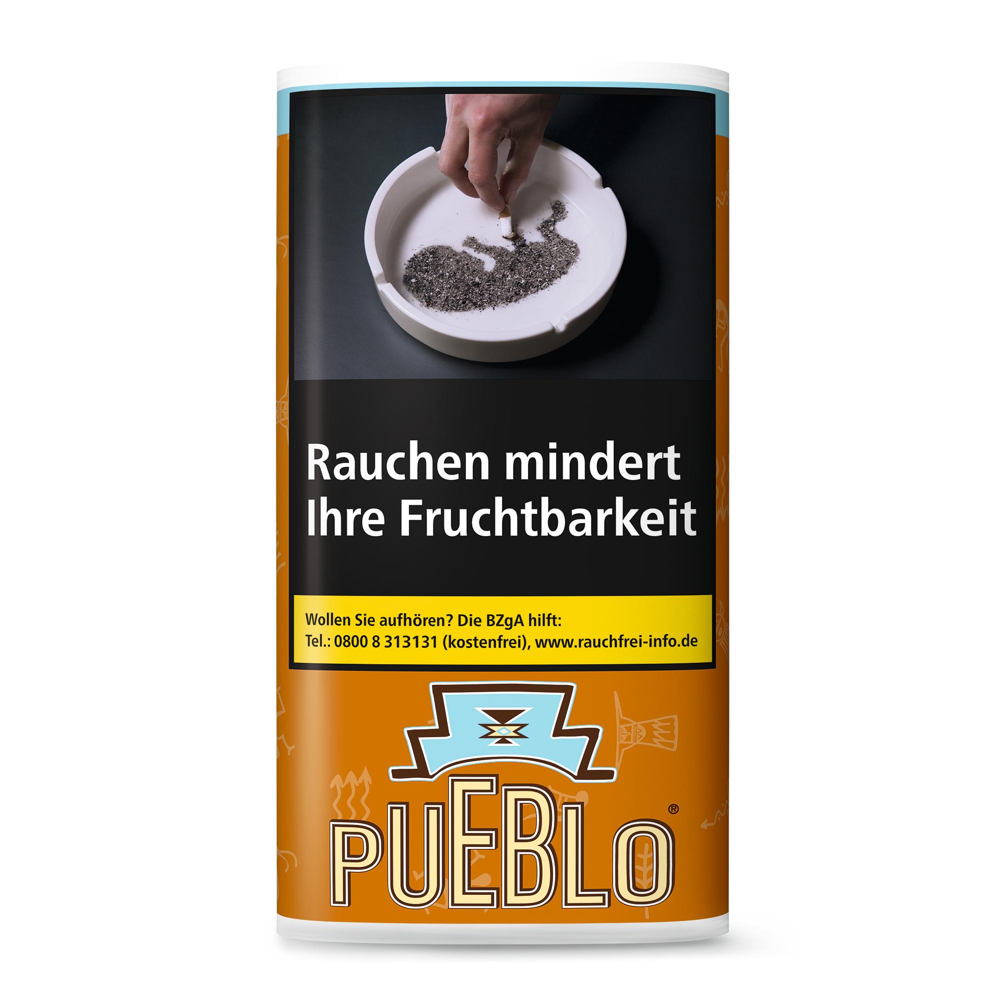 Pueblo Zigarettentabak Burley Blend 1 Pouch 30 Gramm Orangefarbene PUEBLO Zigarettentabak Burley Blend Pouch (30g) von Pueblo, aus Java- und Burleytabaken ohne Zusatzstoffe.