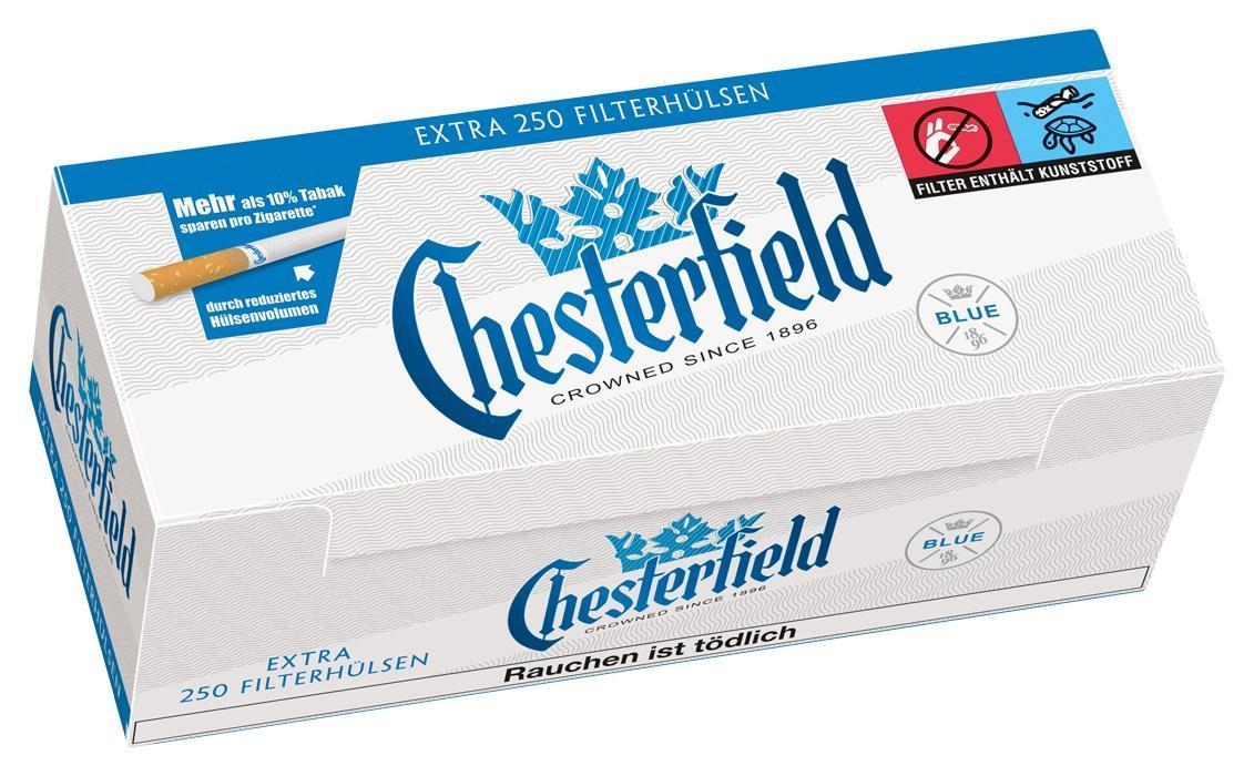 Chesterfield Zigarettenhülsen Extra Blue 1 Stange