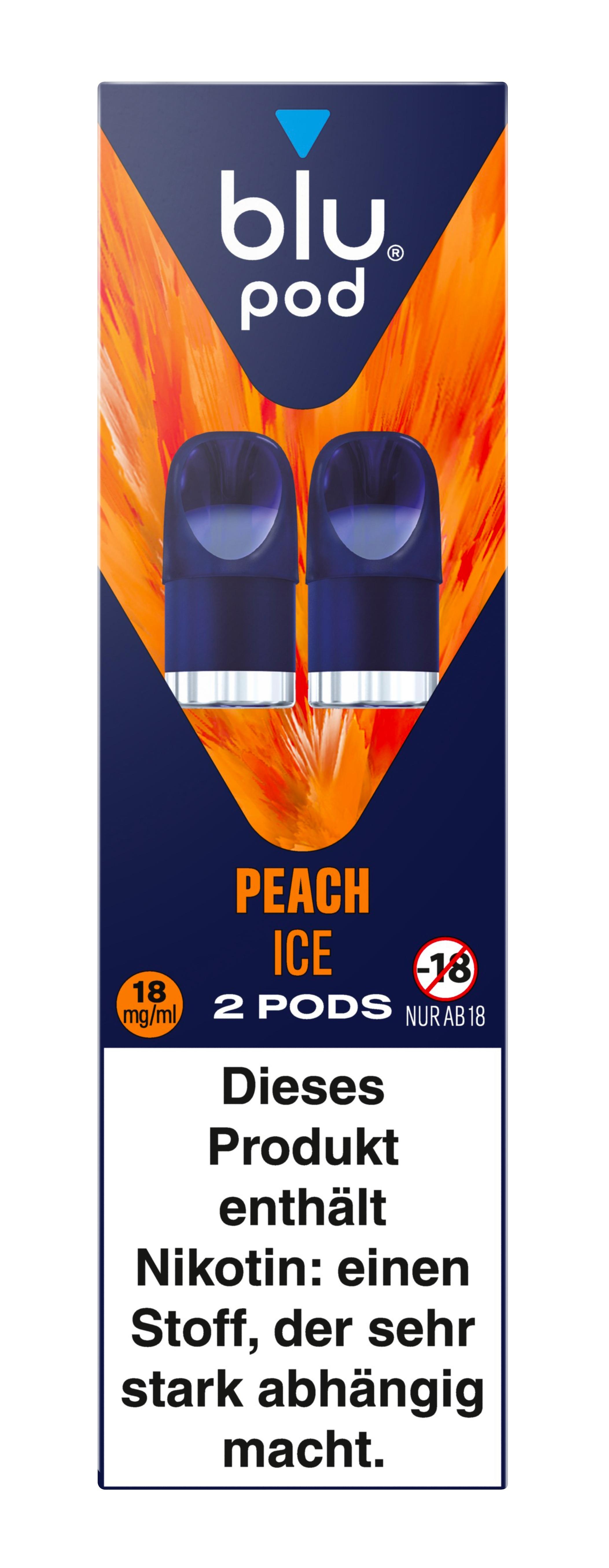 blu Pod Peach Ice 18mg 1 Packung 2 Stück