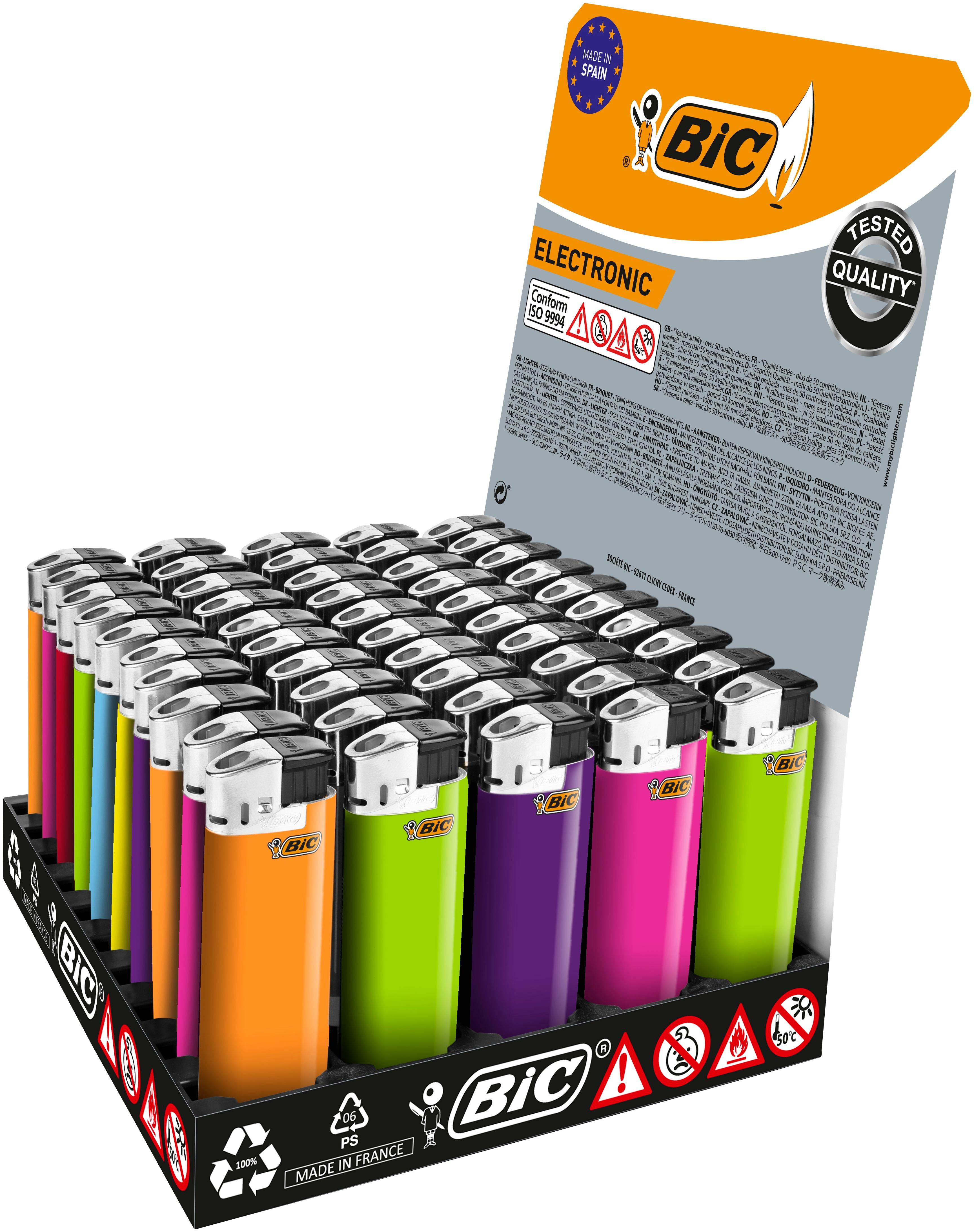 BIC Feuerzeug electronic (J38) farbig 1 Packung