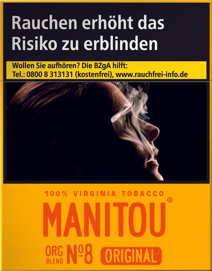 Manitou Zigaretten Organic No. 8 Gold Hartbox 1 Packung