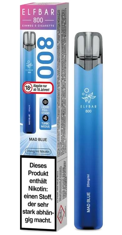 ELF Bar 800 Einweg E-Zigarette von Elf Bar mit 20mg Nikotin, 800 Zügen und sichtbarem Liquidstand, 1 Stück.