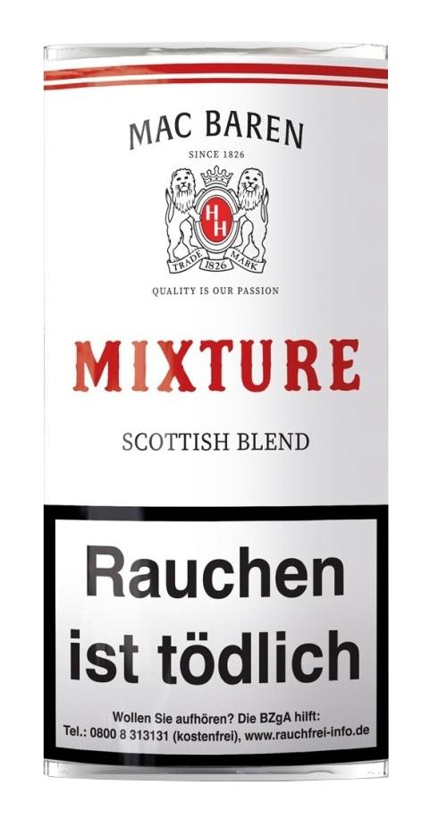 Mac Baren Mixture Scottish Blend Pfeifentabak, Stange mit 5 Packungen à 50 Gramm Inhalt inklusive obligatorischer gesetzlicher Warnhinweise.