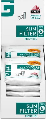 Gizeh Slim Filter Menthol Regular Size 1 Stange 10x120 Stück