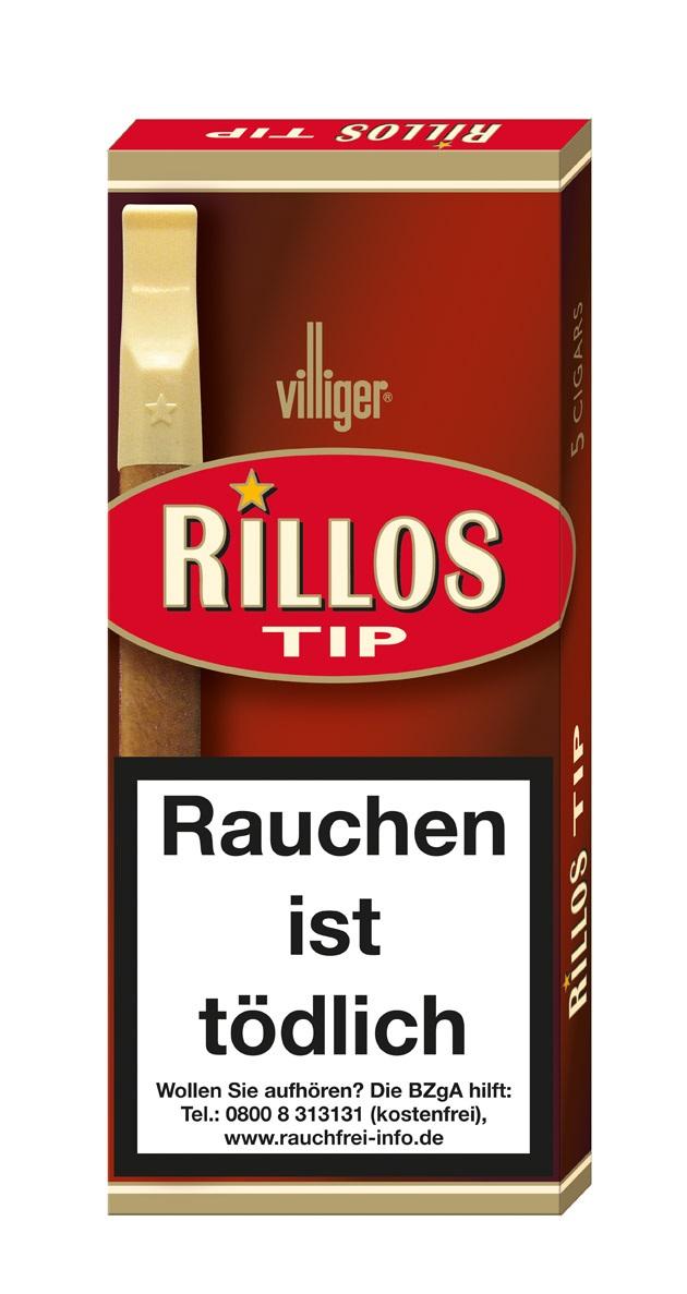 Villiger Rillos Tip Zigarillos mit Mundstück 1 Packung