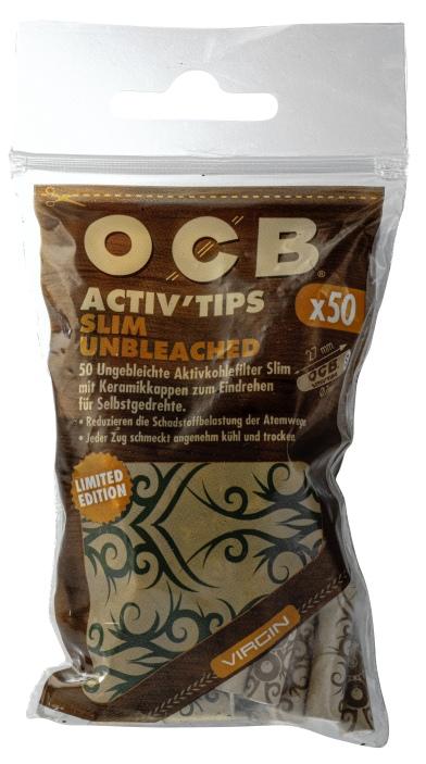 OCB Activ Tips Unbleached 1 Packung