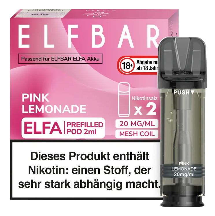 Elfbar ELFA Pod Pink Lemonade 20mg/ml 1 Packung 2 Stück