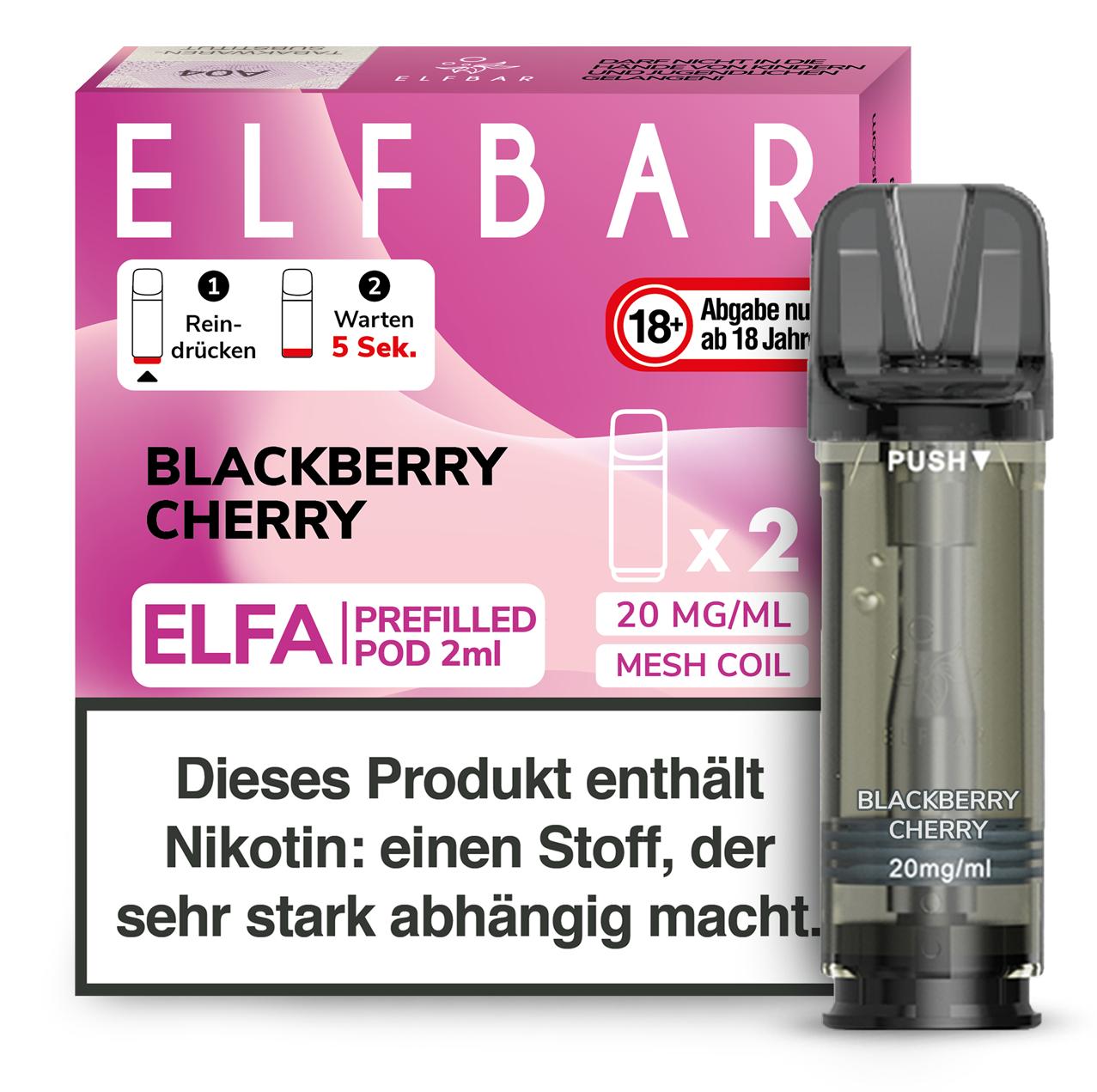 Elfa Pod Blackberry Cherry 20mg 1 Packung 2 Stück