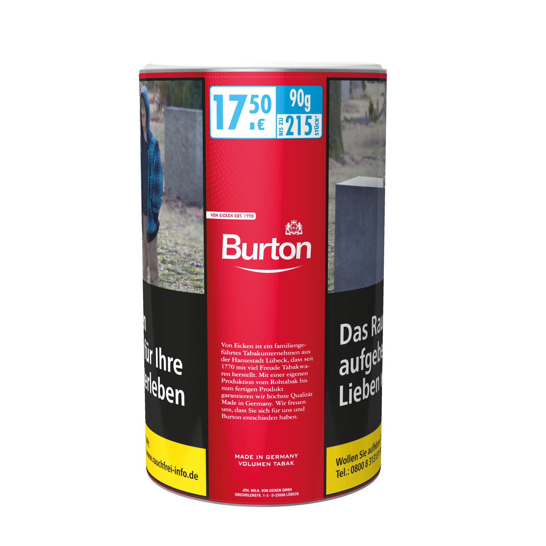 Burton Volumentabak Full Red XXL 1 Dose 90 Gramm