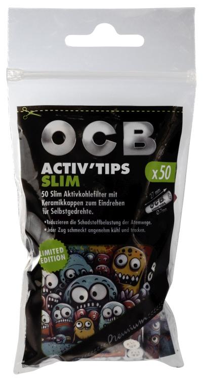 OCB Activ Tips Slim 1 Gebinde 10x50 Stück