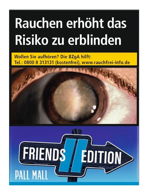 Eine Packung Pall Mall Blue Giga Zigaretten in blau-weißem Design.