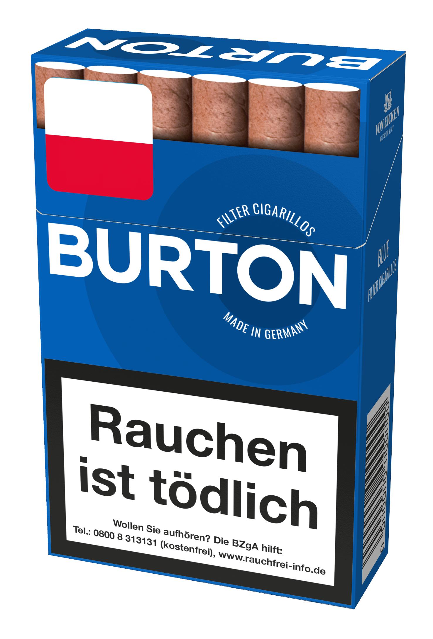 Burton Blue Zigarillos L 1 Stange 10x17 Stück