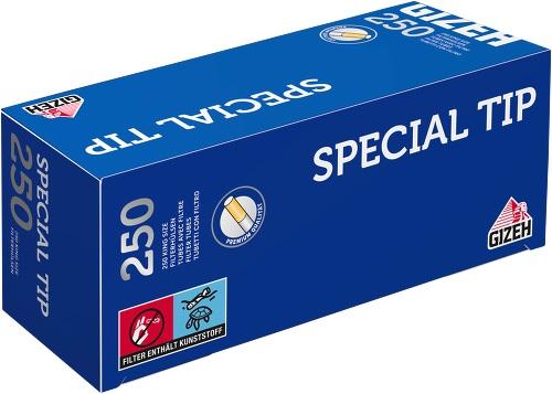 Gizeh Special Tip Zigarettenhülsen Blau 1 Packung 250 Stück
