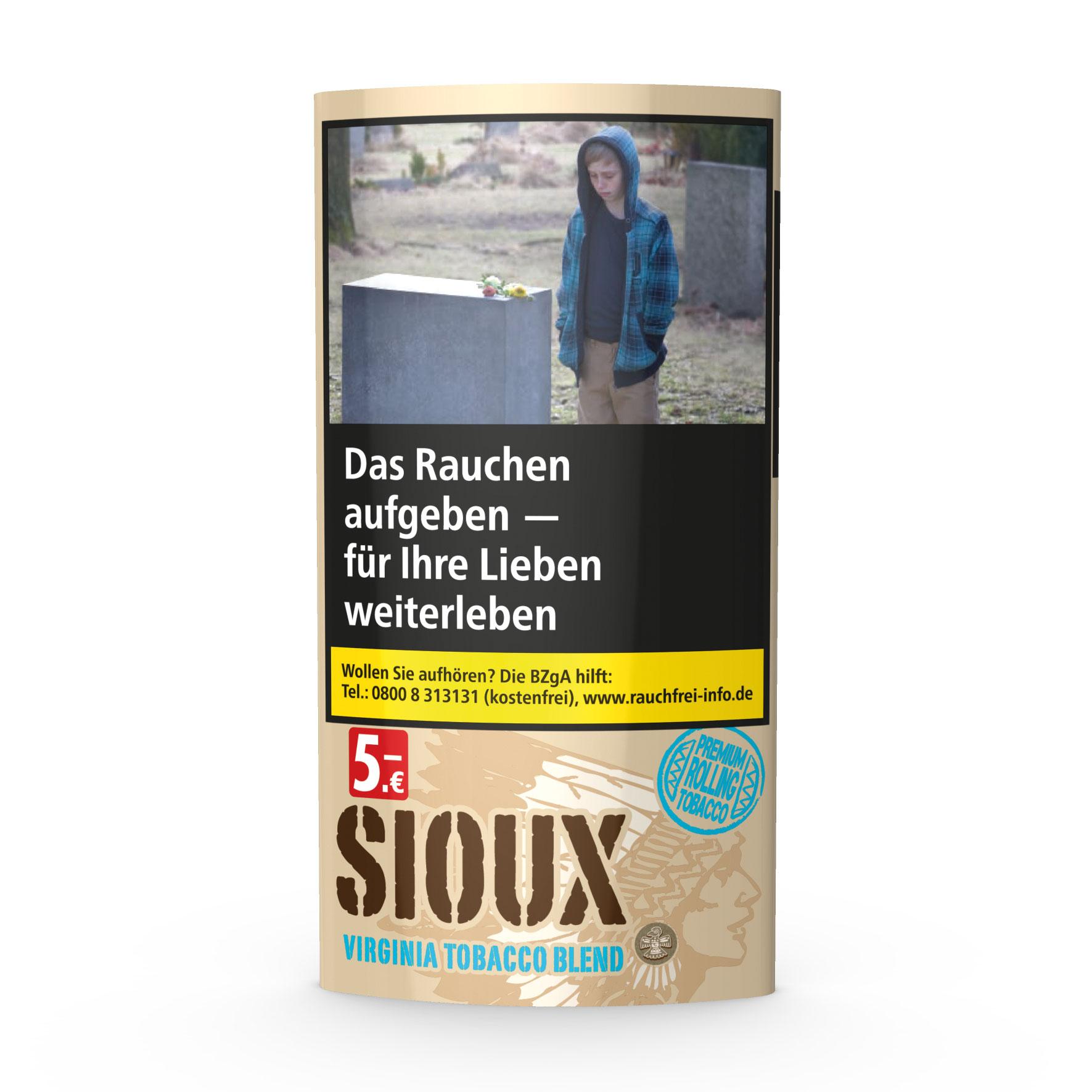 Sioux Zigarettentabak Virginia Blue 1 Pouch