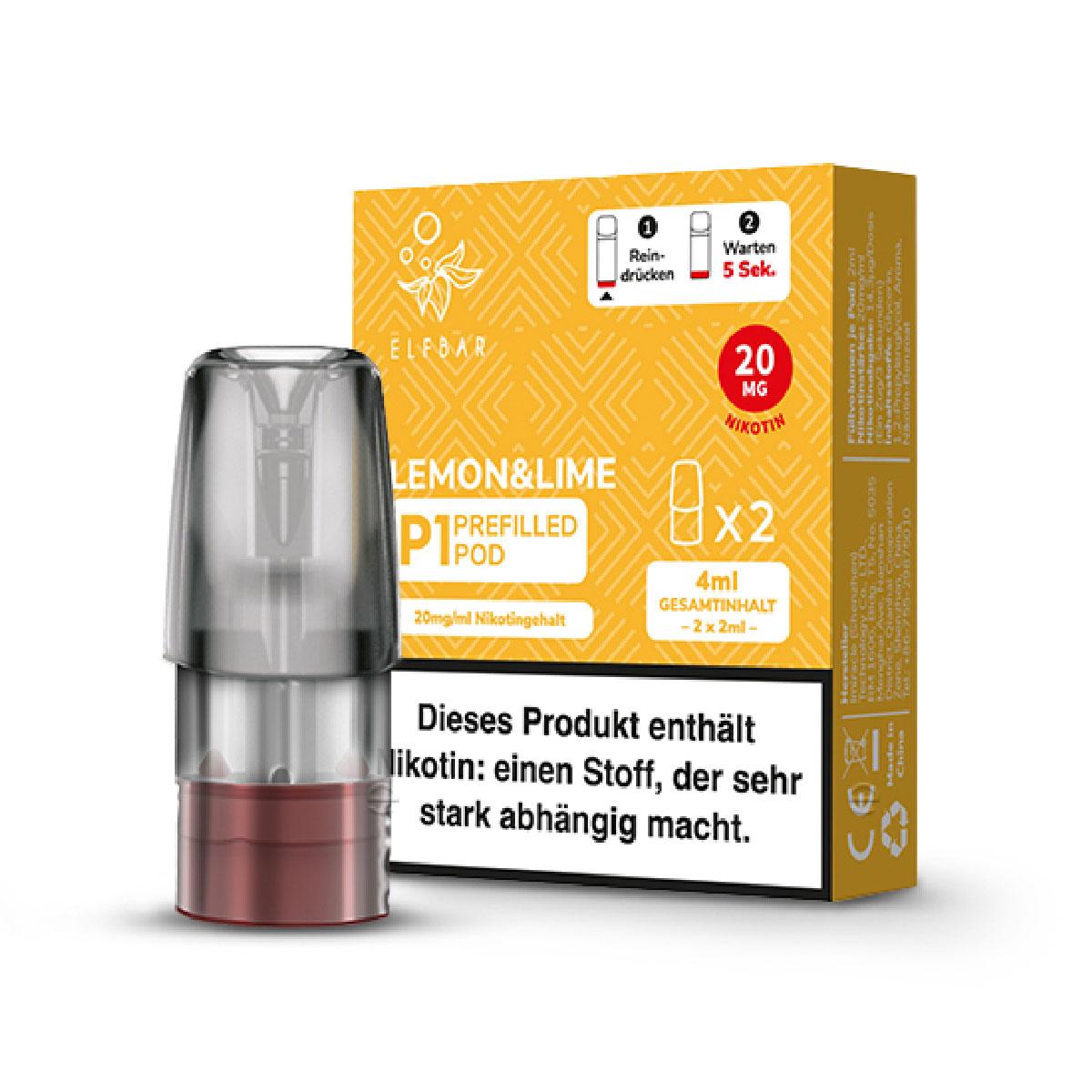 Elfbar Mate 500 Pod Lemon & Lime 20mg/ml  1 Packung