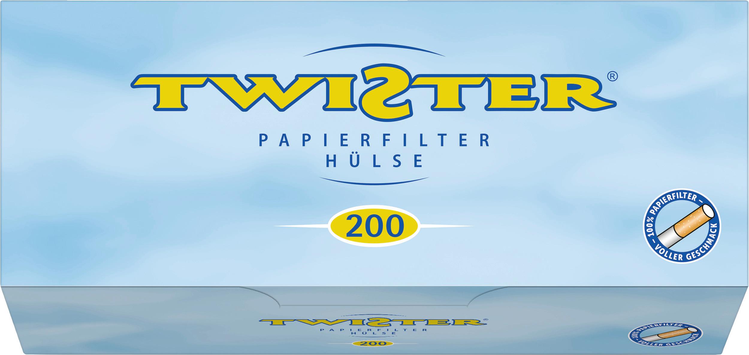 Gizeh Twister Filterhülsen Blau 1 Packung 200 Stück