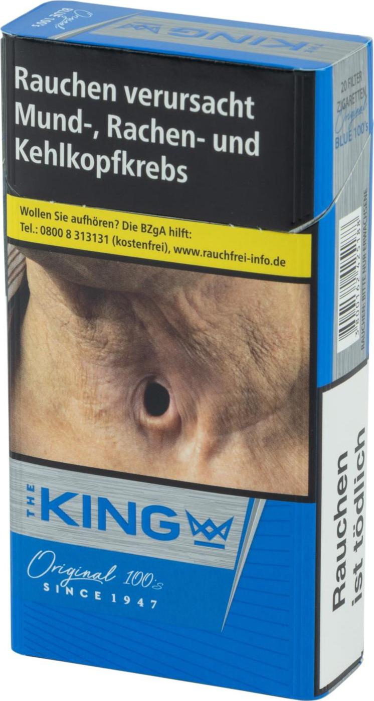 King Blue 100er Long Size Zigaretten  1 Stange 10x20 Stück