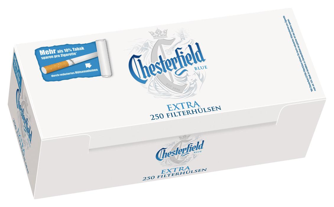 Chesterfield Zigarettenhülsen Extra Blue 1 Packung