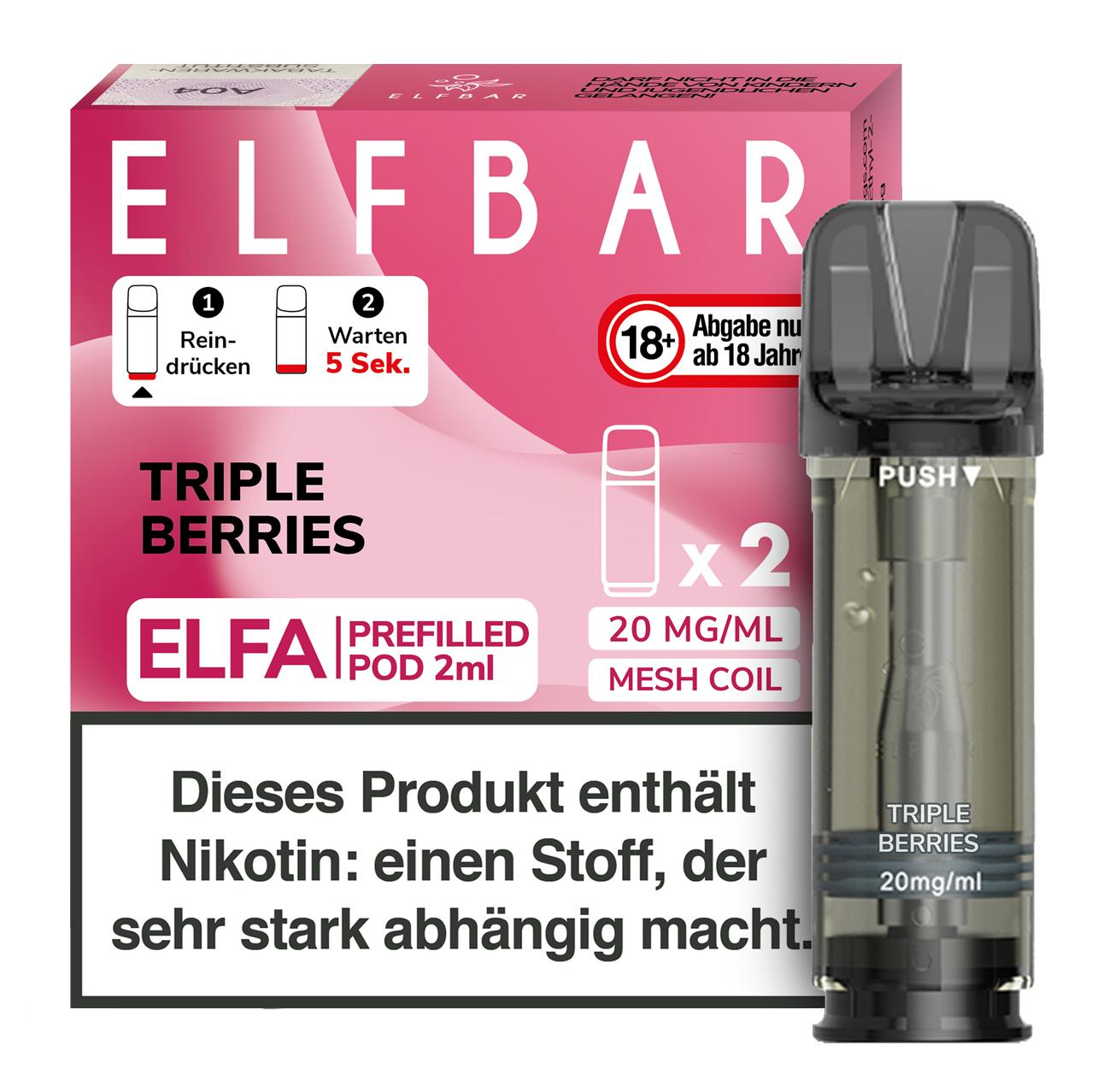 Elfa Pod Triple Berries 20mg 1 Packung 2 Stück