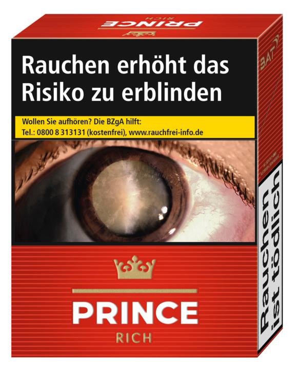 Prince Rich Giga Zigaretten von British American Tobacco als Stange mit 8 Packungen à 22 Stück im klassischen American Blend Design.