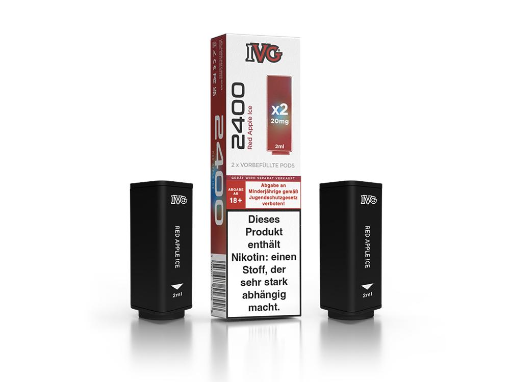 IVG 2400 Pod Red Apple Ice 20mg/ml 1 Packung 2 Stück