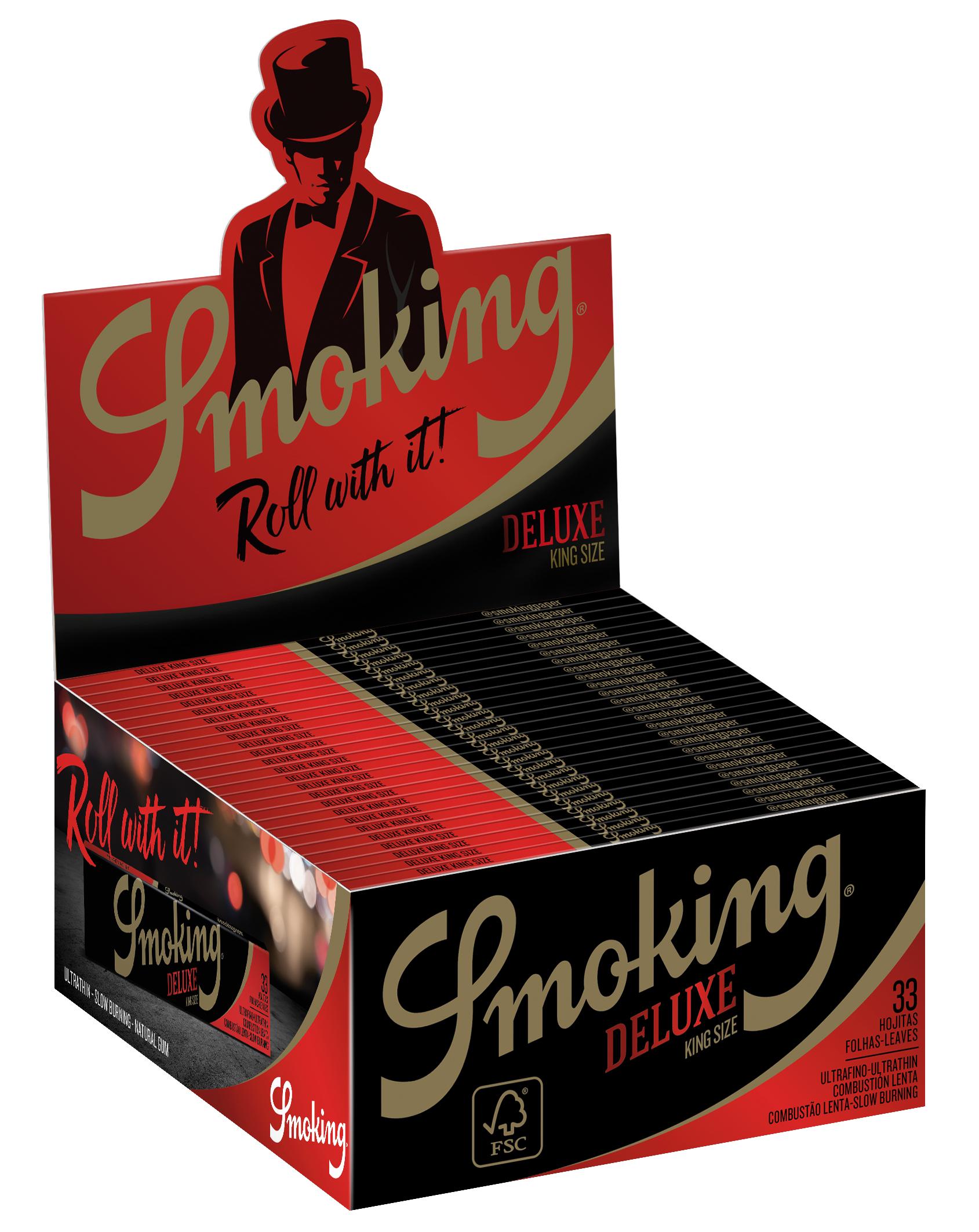 Smoking Deluxe Zigarettenpapier King Size Schwarz 1 Stange