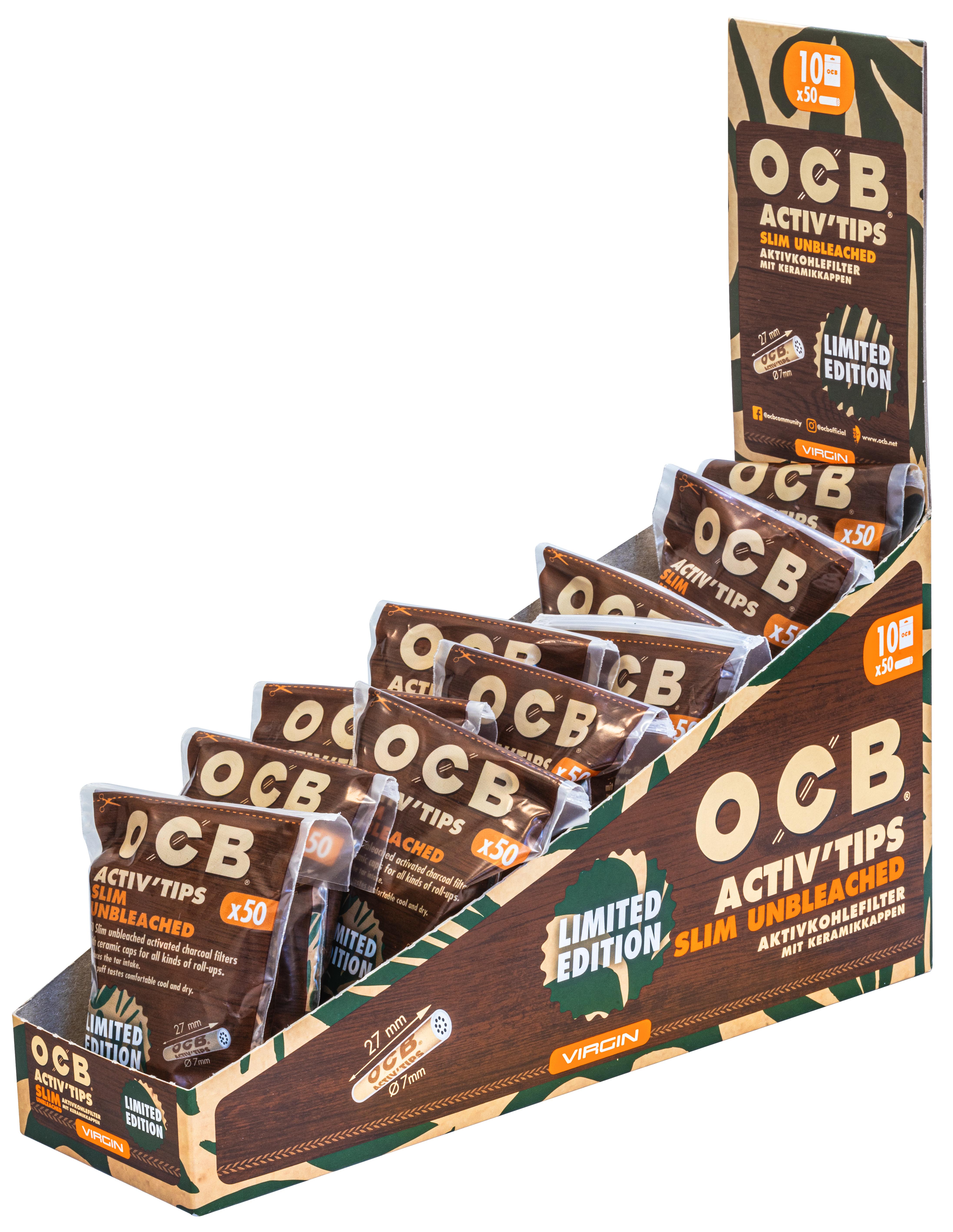 OCB Activ Tips Unbleached 1 Packung 50 Stück