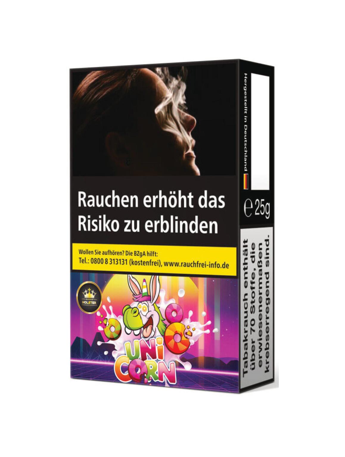 Holster Unicorn Shisha Tabak  1 Packung 25 Gramm