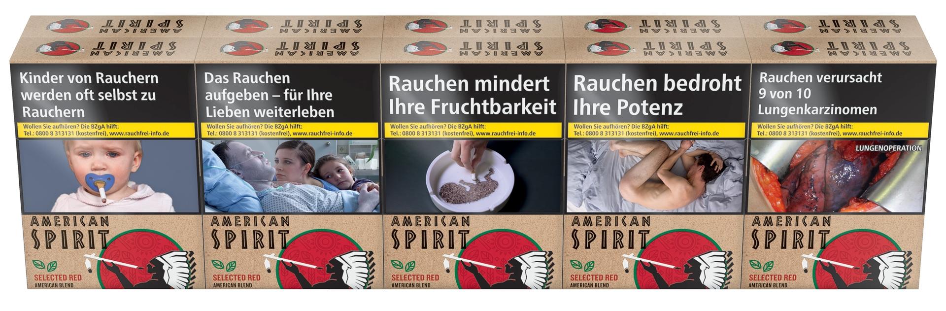 American Spirit Zigaretten American Blend Red L 1 Stange 10x20 Stück