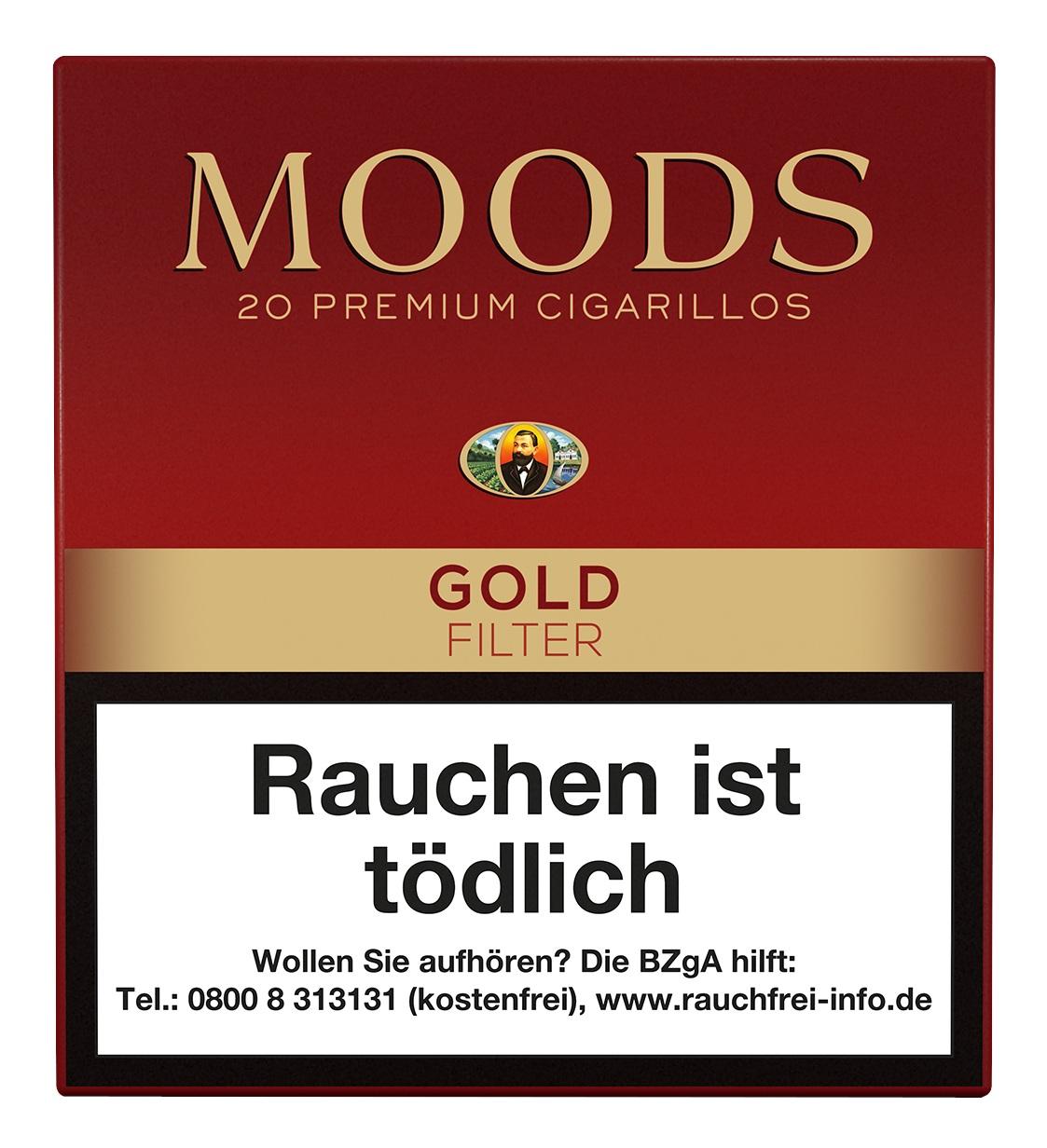 Dannemann Moods Gold Filter Zigarillos 1 Packung 20 Stück