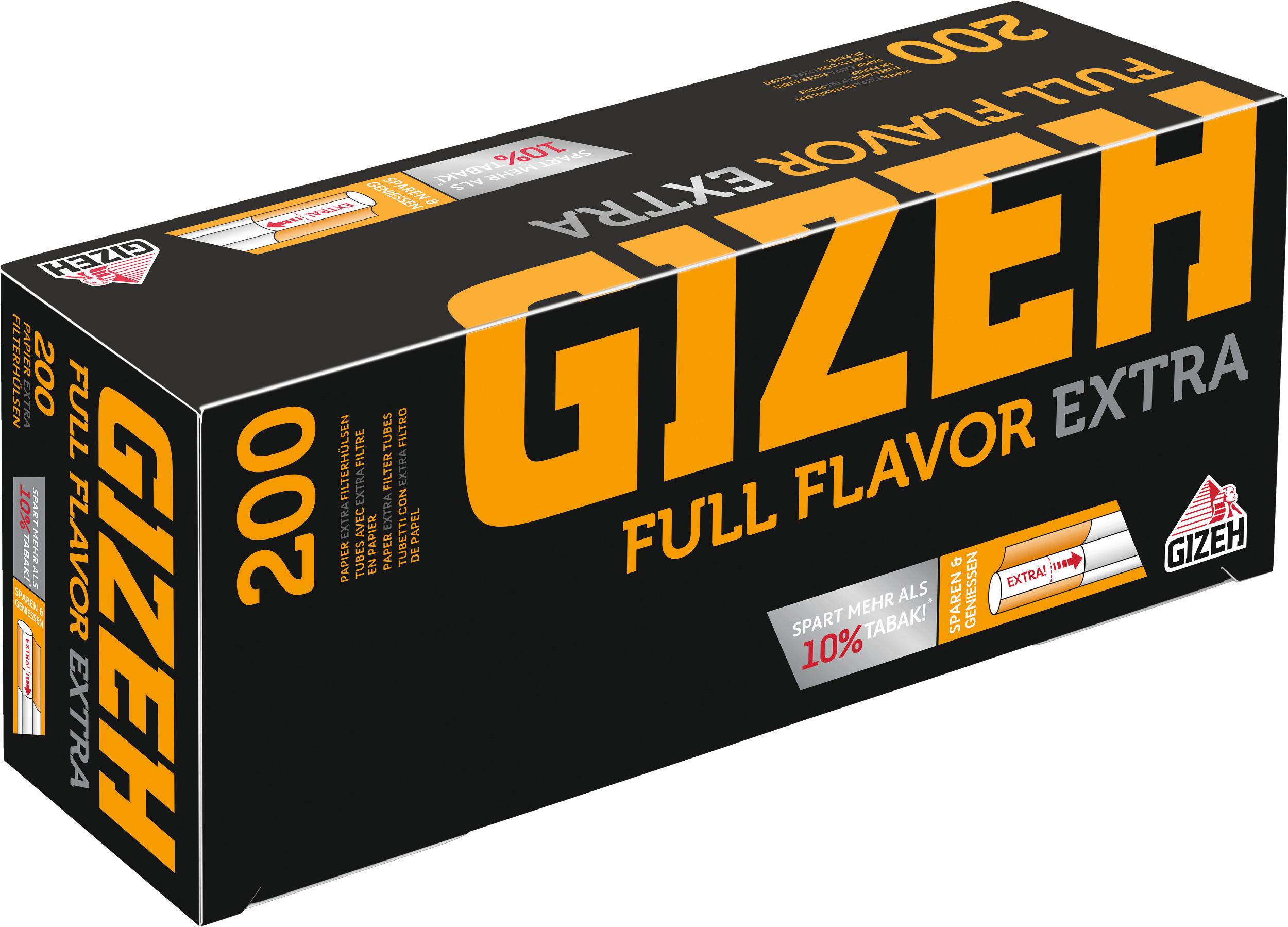 Gizeh Hülsen Full Flavor Extra 1 Stange 5x200 Stück