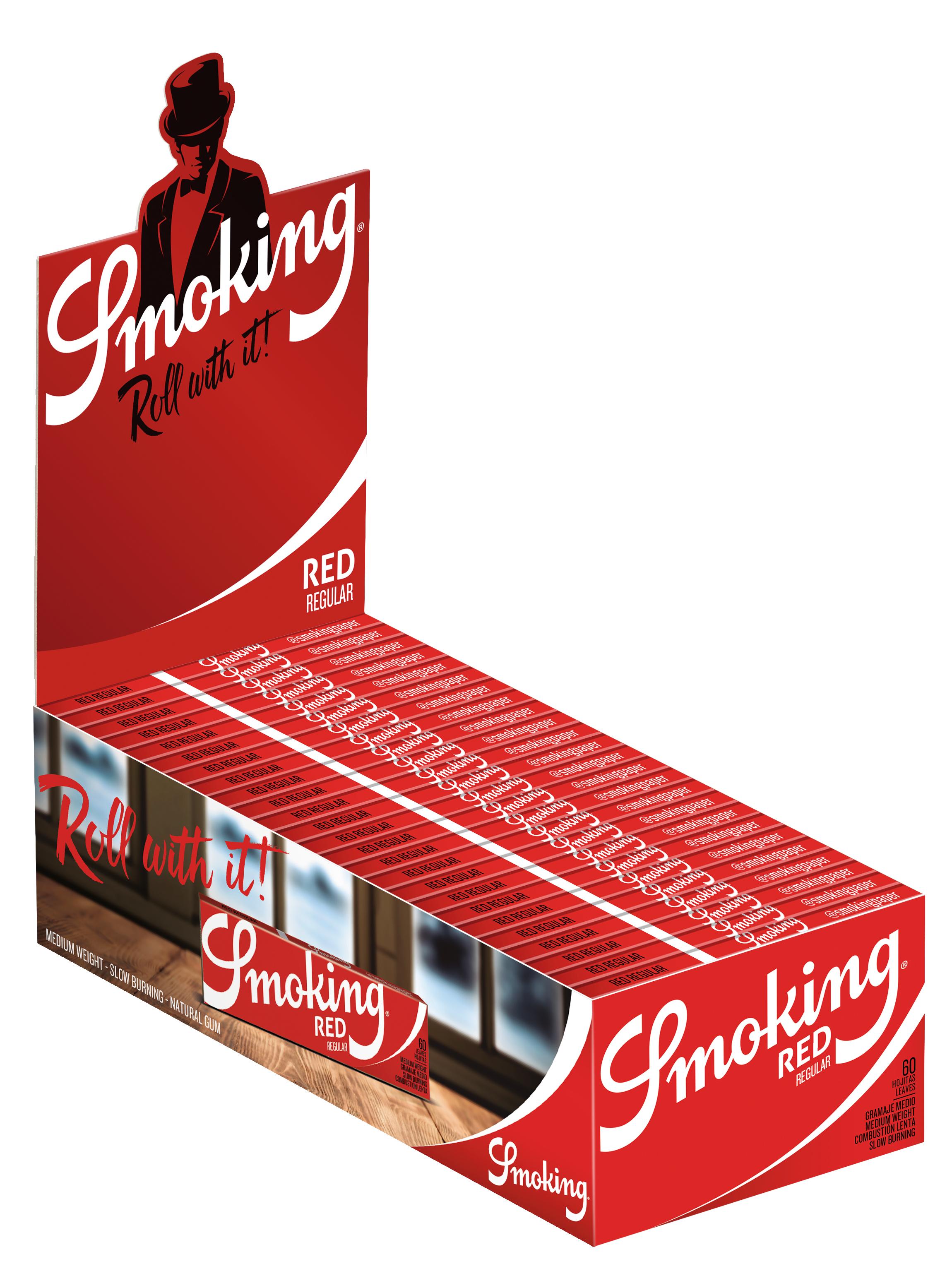 Smoking Zigarettenpapier Red Regular 1 Stange 50x60 Stück