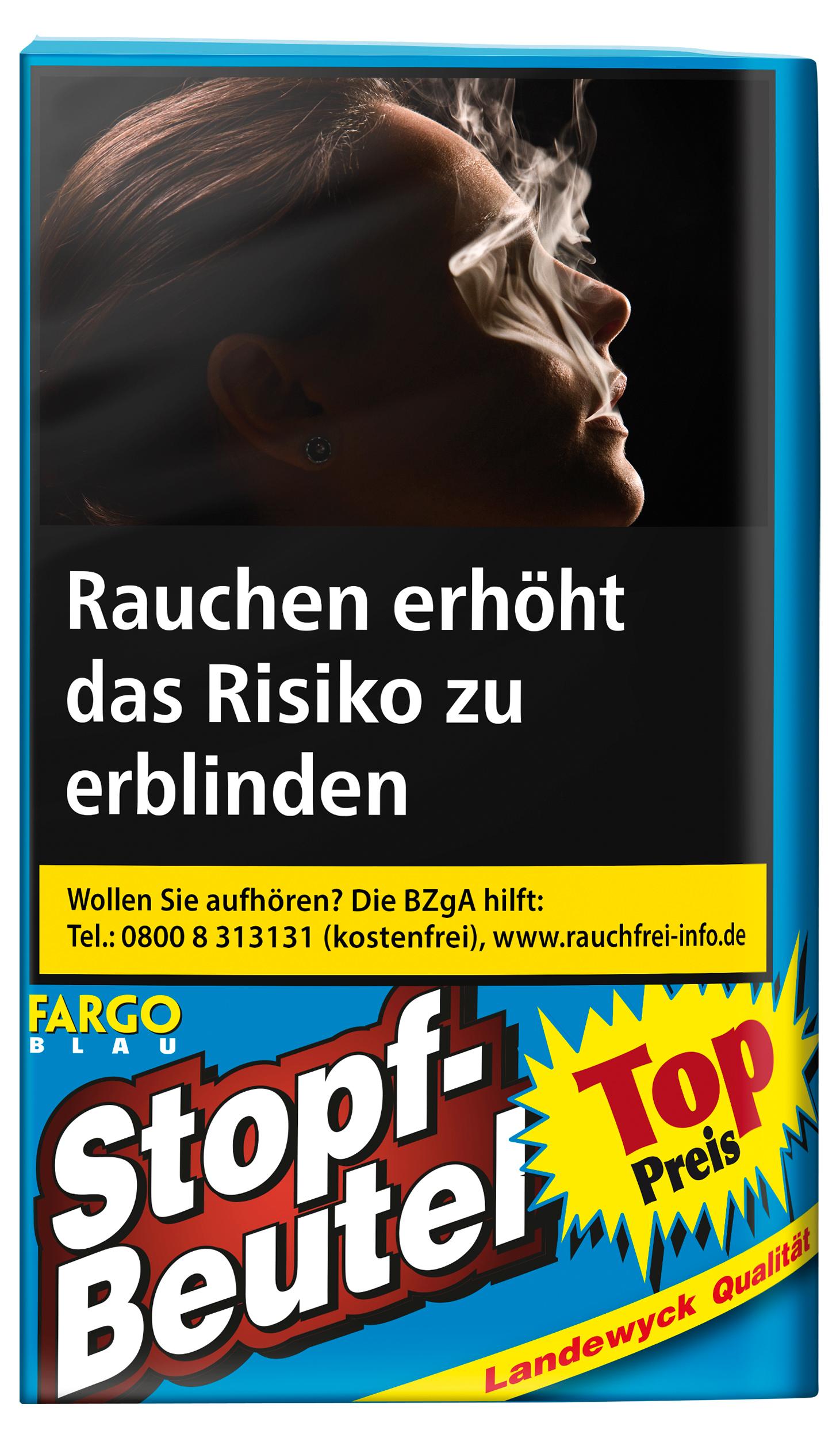 Fargo Zigarettentabak Stopf-Beutel Blau 1 Gebinde 10x30 Gramm