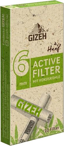 Gizeh Hanf Active Filter 6 mm 1 Packung 10 Stück