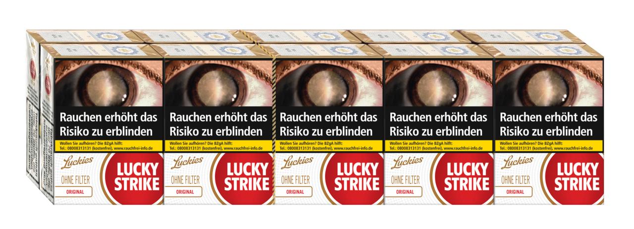 Lucky Strike Zigaretten ohne Filter 1 Stange | 070002660011